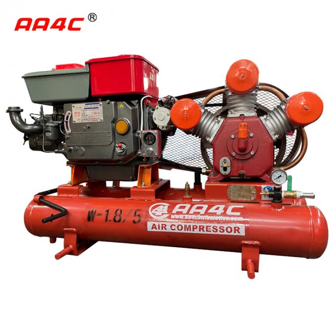 AA4C 왕복하 가지고 다닐 수 있는 광산업 피스톤 디젤 엔진 공기 압축기 바깥 공기 펌프 워크샵 공기 공급원 AA-W1.8/5