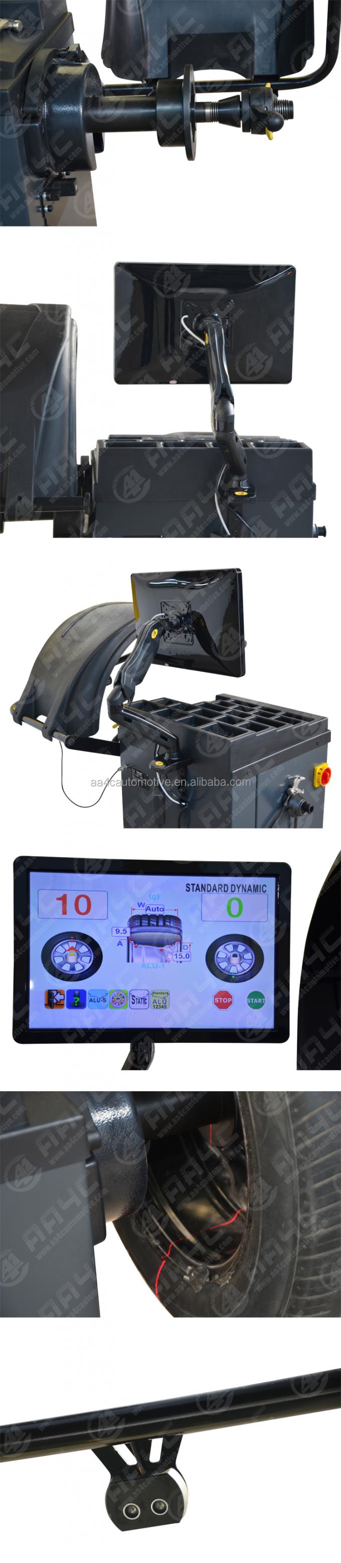 AA4C   레이저 위치  터치 스크린 3D 휠 균형 기계  차 타이어와 3D 휠 밸런서가  기계 AA-WB3DX6을 균형화시킵니다